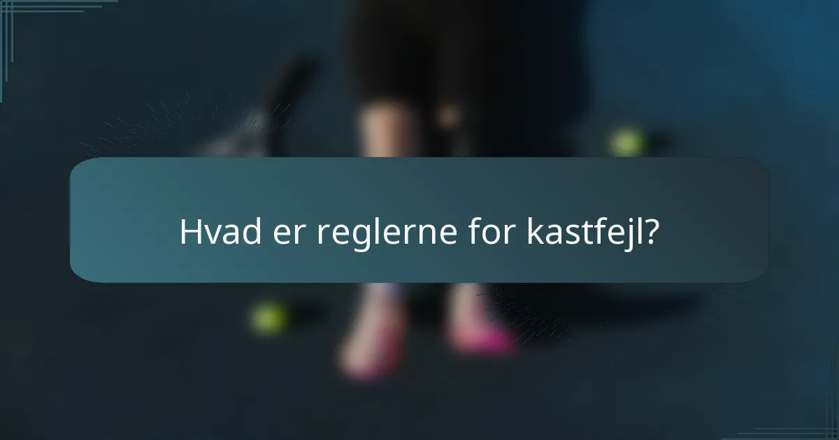 Hvad er reglerne for kastfejl?