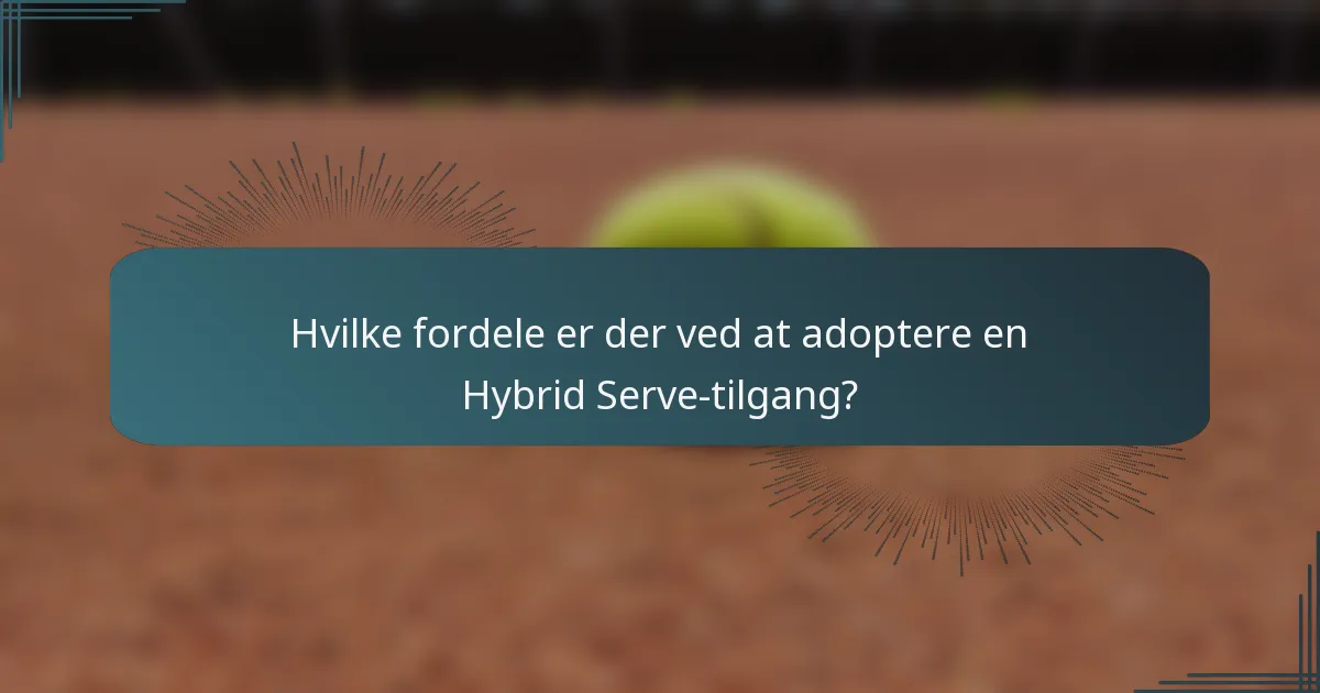 Hvilke fordele er der ved at adoptere en Hybrid Serve-tilgang?